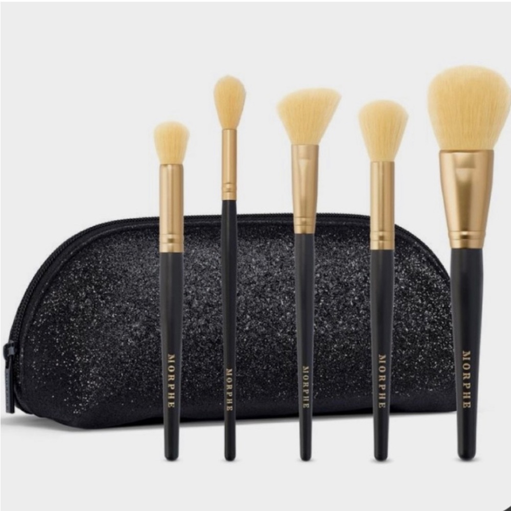 Morphe Black and Gold Makeup Brush Set